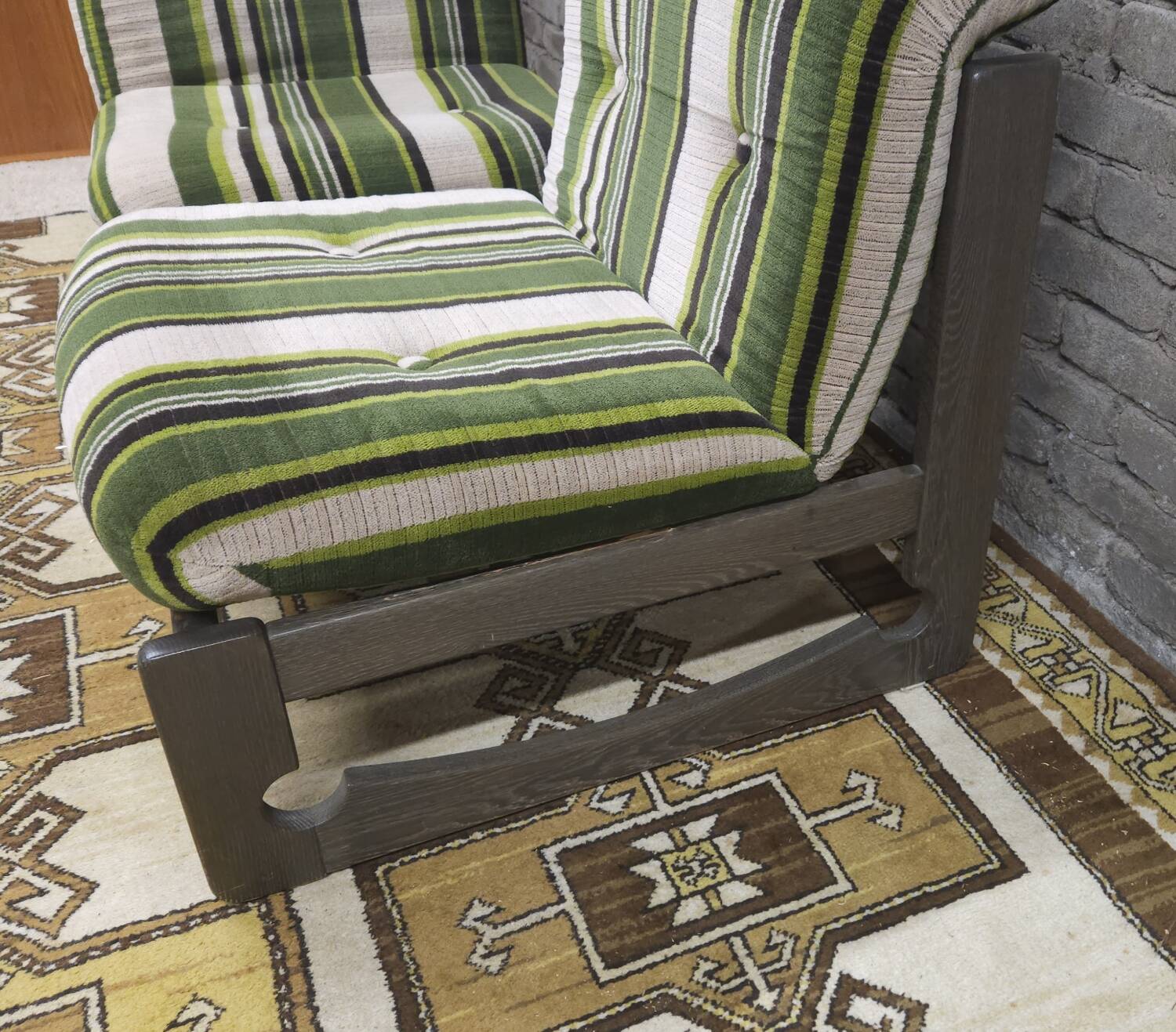 Pair of green armchairs 1970