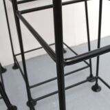 Ensemble de 4 tabourets de barre Wire années 1960
