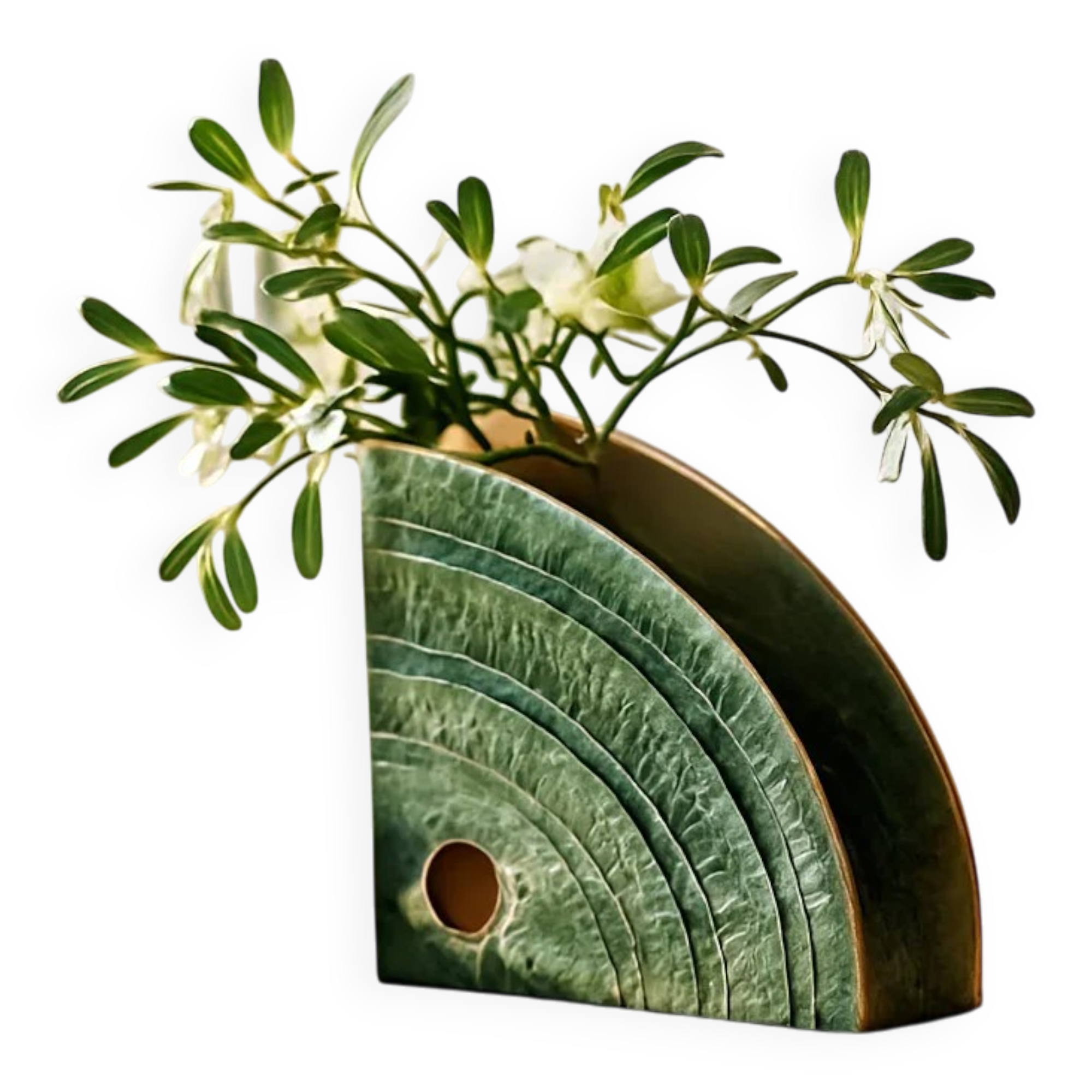 Memphis Shell ceramic vase by Florio Keramia