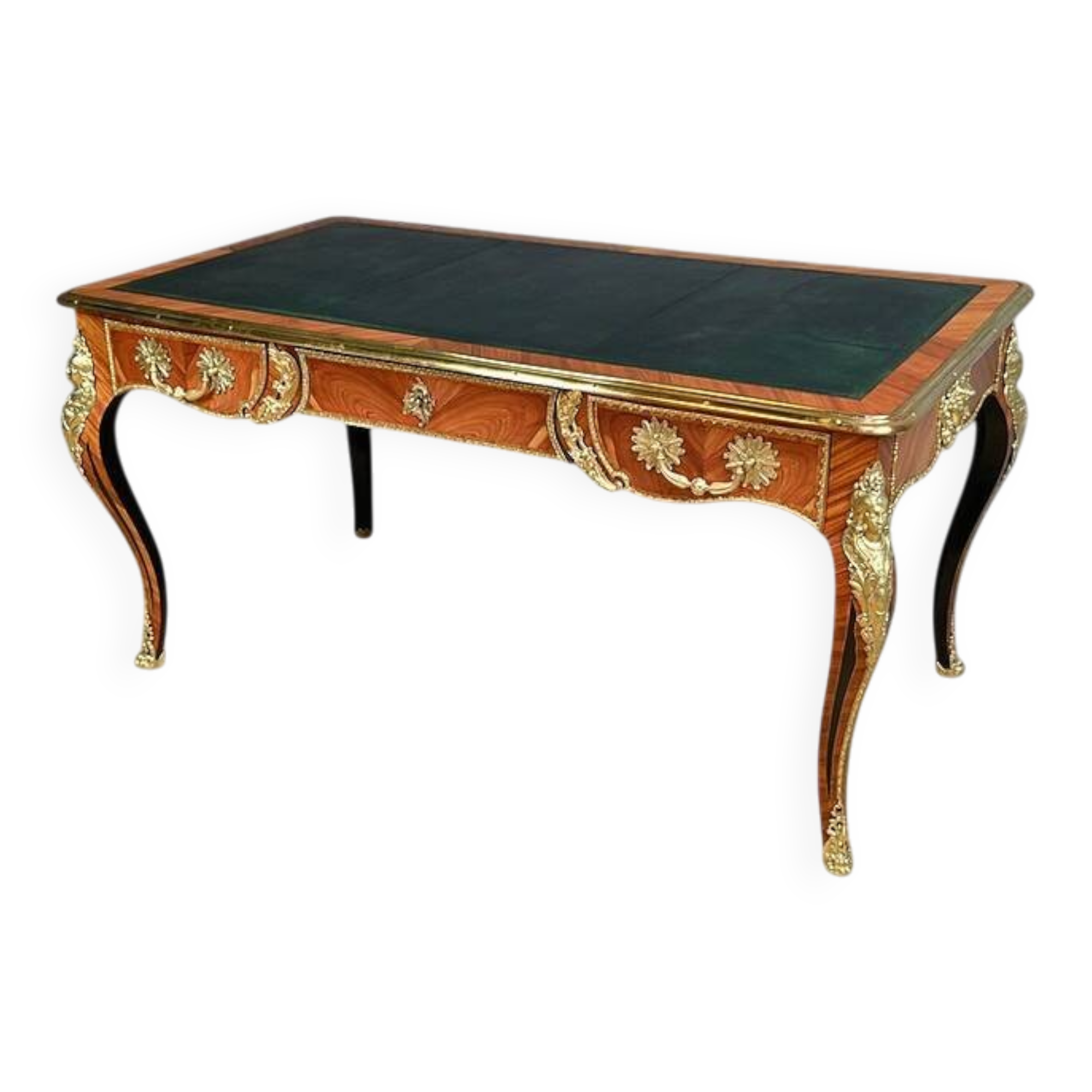 Regency style marquetry desk in precious woods – Late 19th century
