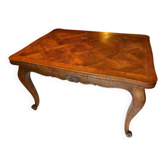 Dark wood dining table for 6/10 people