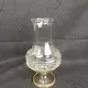 Vase en verre gravé sur pied