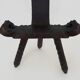 Brutalist tripod chair in raw wood. solid wood chair