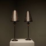 Impressive pair of table lamps by Lam Lee for Leeazanne, 1990s