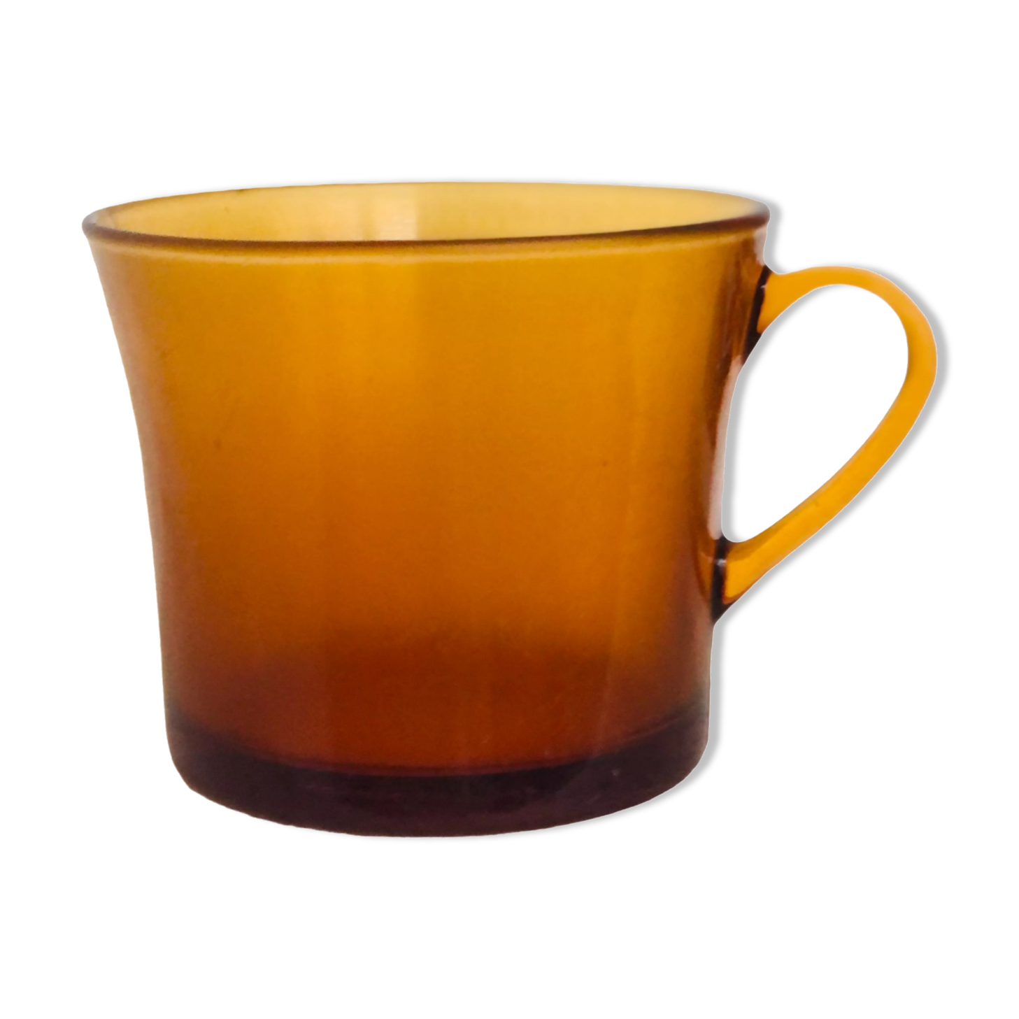 Large amber cup Duralex 70s