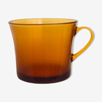 Large amber cup Duralex 70s