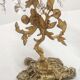 Paire de bougeoirs en cristal et bronze. france années 1940.