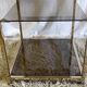 Side table in gilded metal and smoked glass by Belgo Chrome 60s/70s