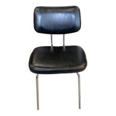 Chair N2 black vintage skai leather 1970