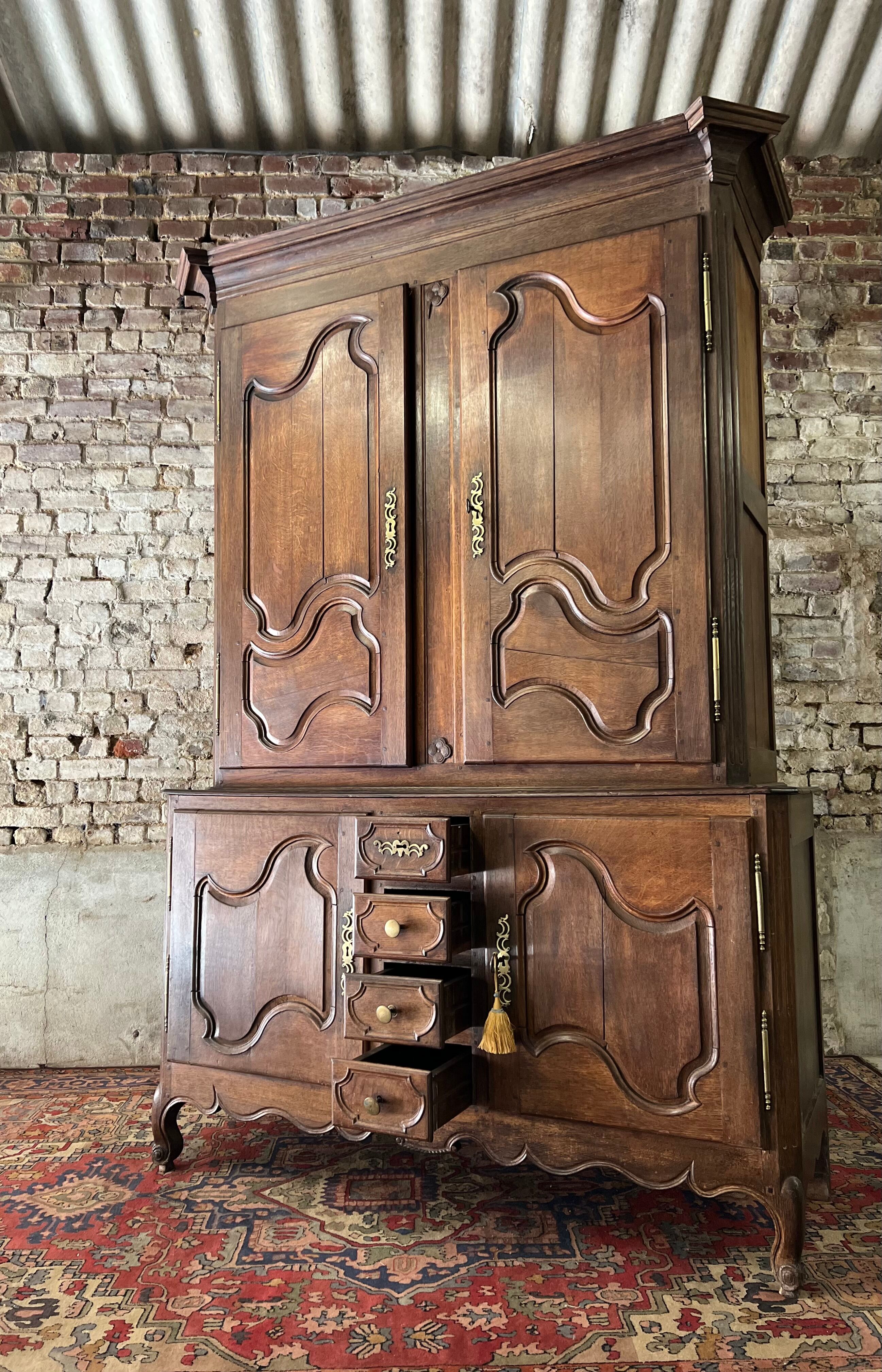 Buffet two oak bodies of period Louis XV XVIII th century