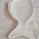 Vintage white ceramic fish serving set – Set of 4 pieces