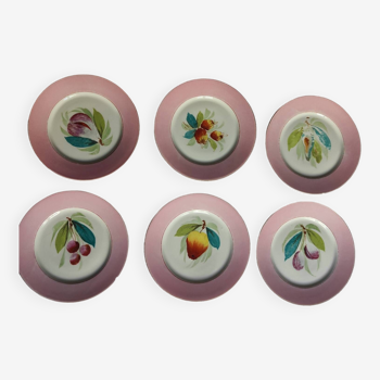 Assiettes en porcelaine de Limoges fruits