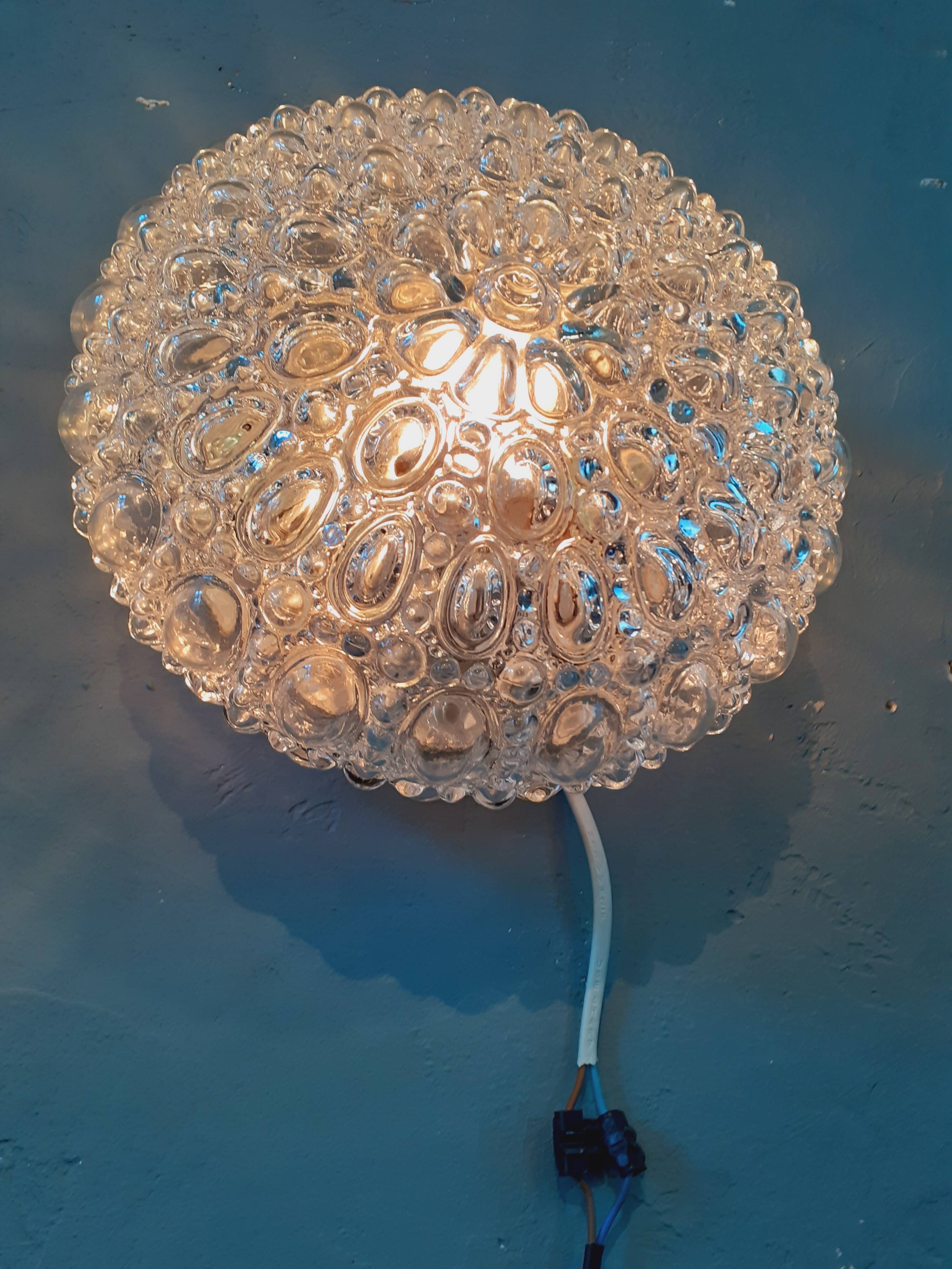 1960s ceiling light moulded glass Limberg