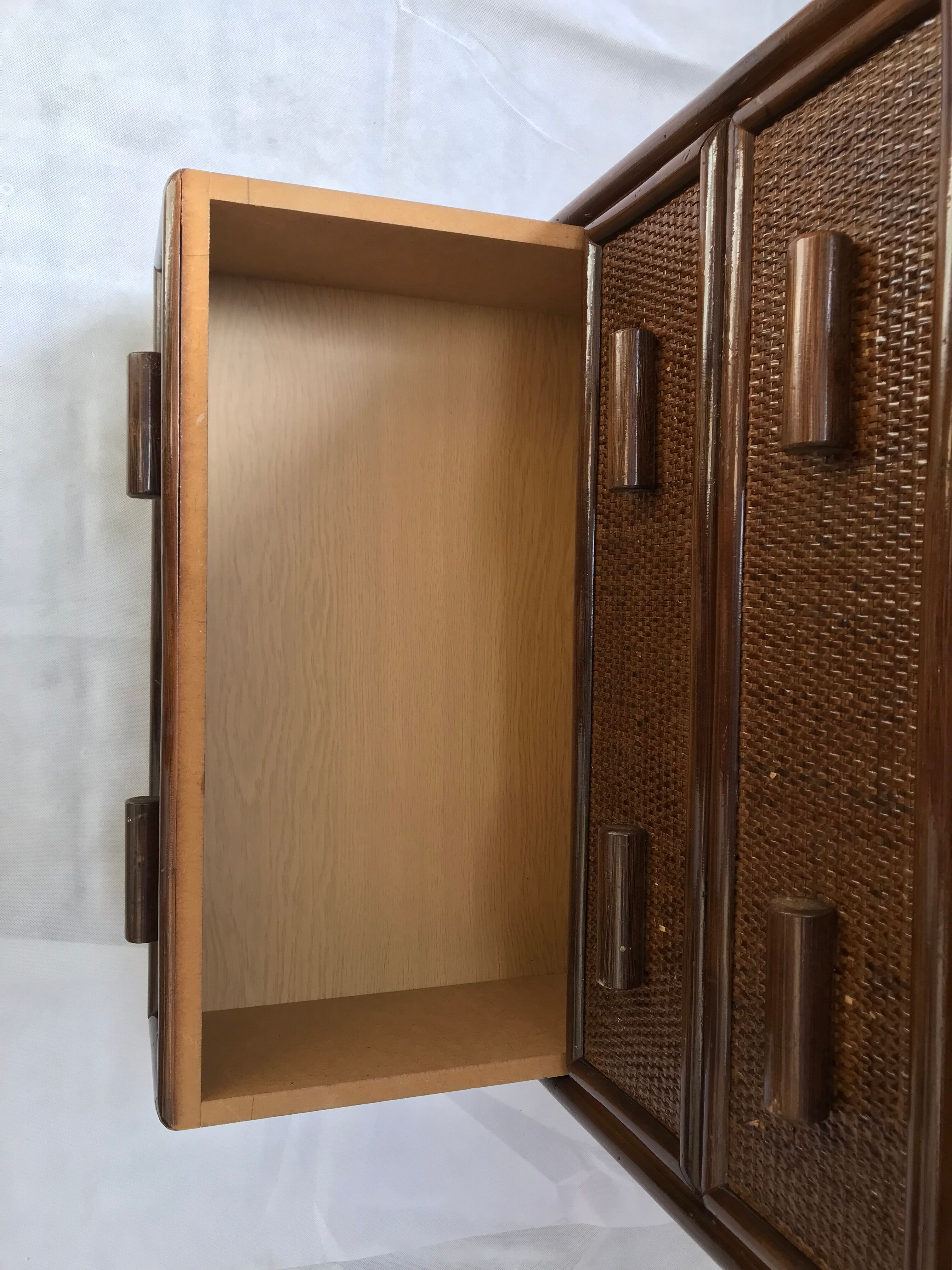 Rattan chest of drawers 7 drawers