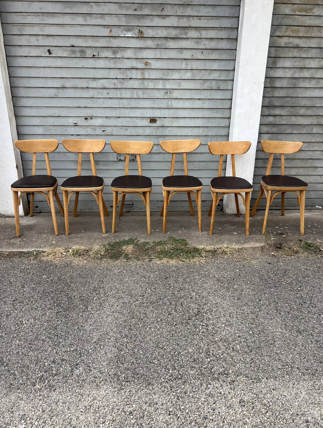 6 chairs model Banane stamped Lutherma 5 chairs model Banane stamped