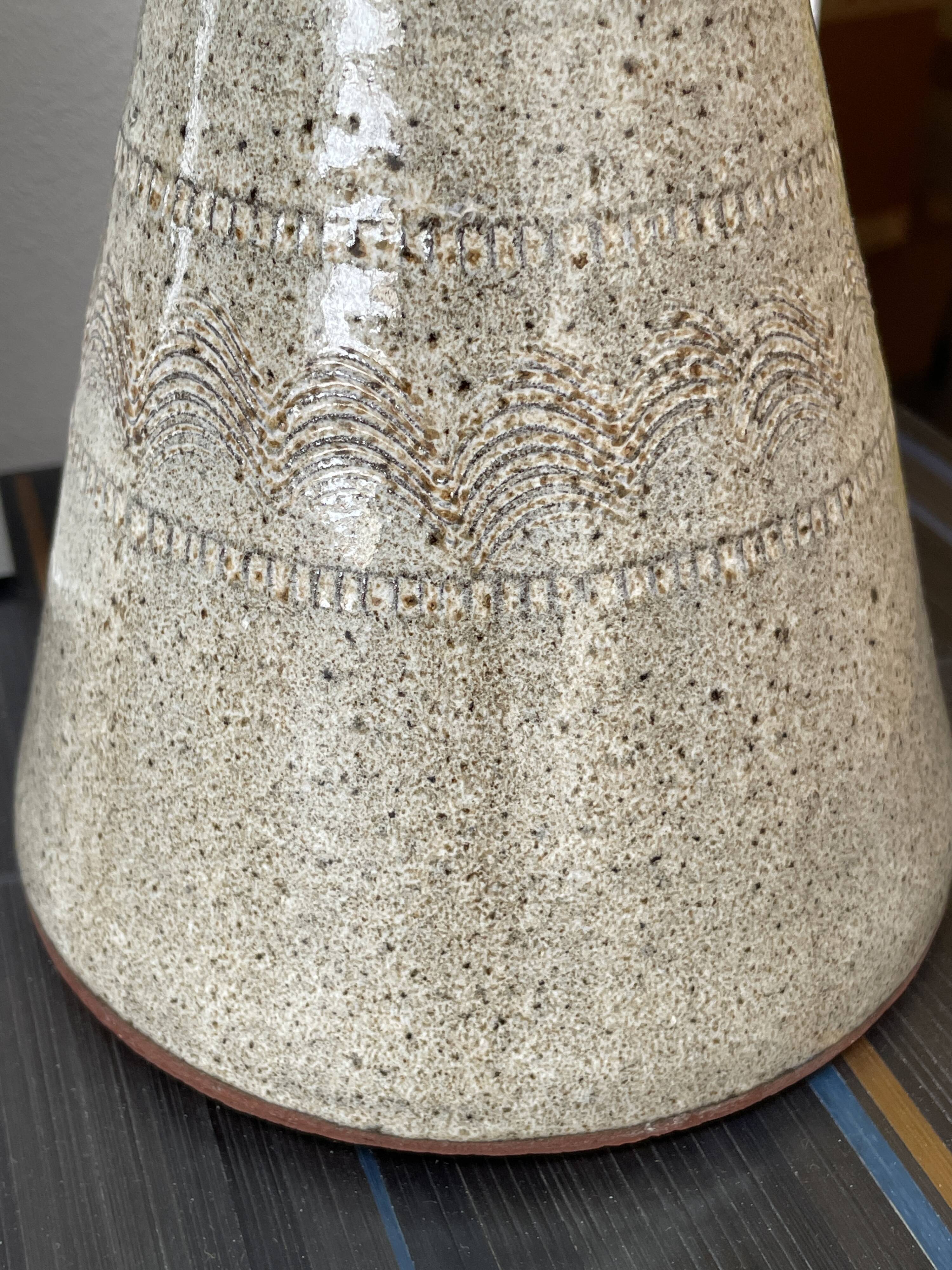 Glazed stoneware vase, 1960s-70s
