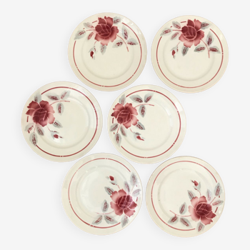 Series of 6 dessert plates