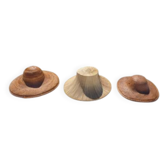 3 Asian hats