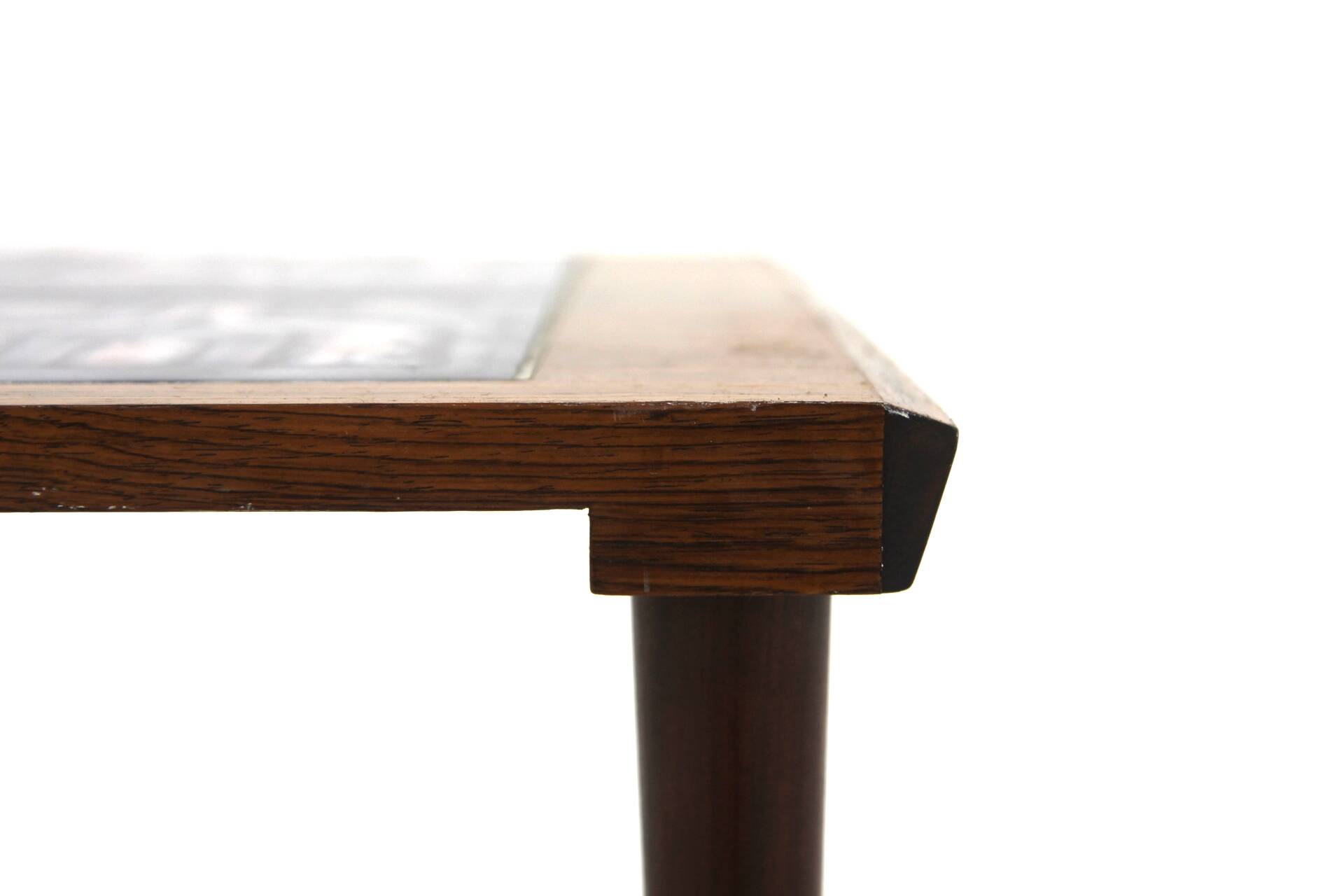 Rosewood and ceramic side table, Denmark, 1960s