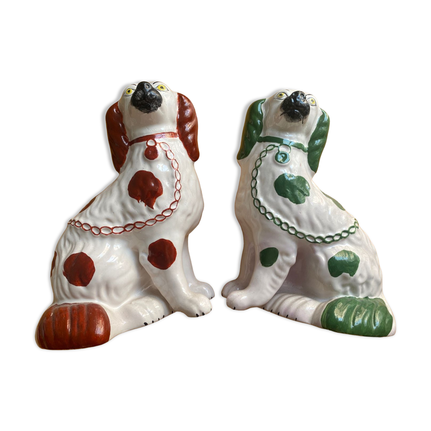 Pair of stadfordshire earthenware dogs