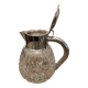 Cut crystal and silver-plated metal ice jug