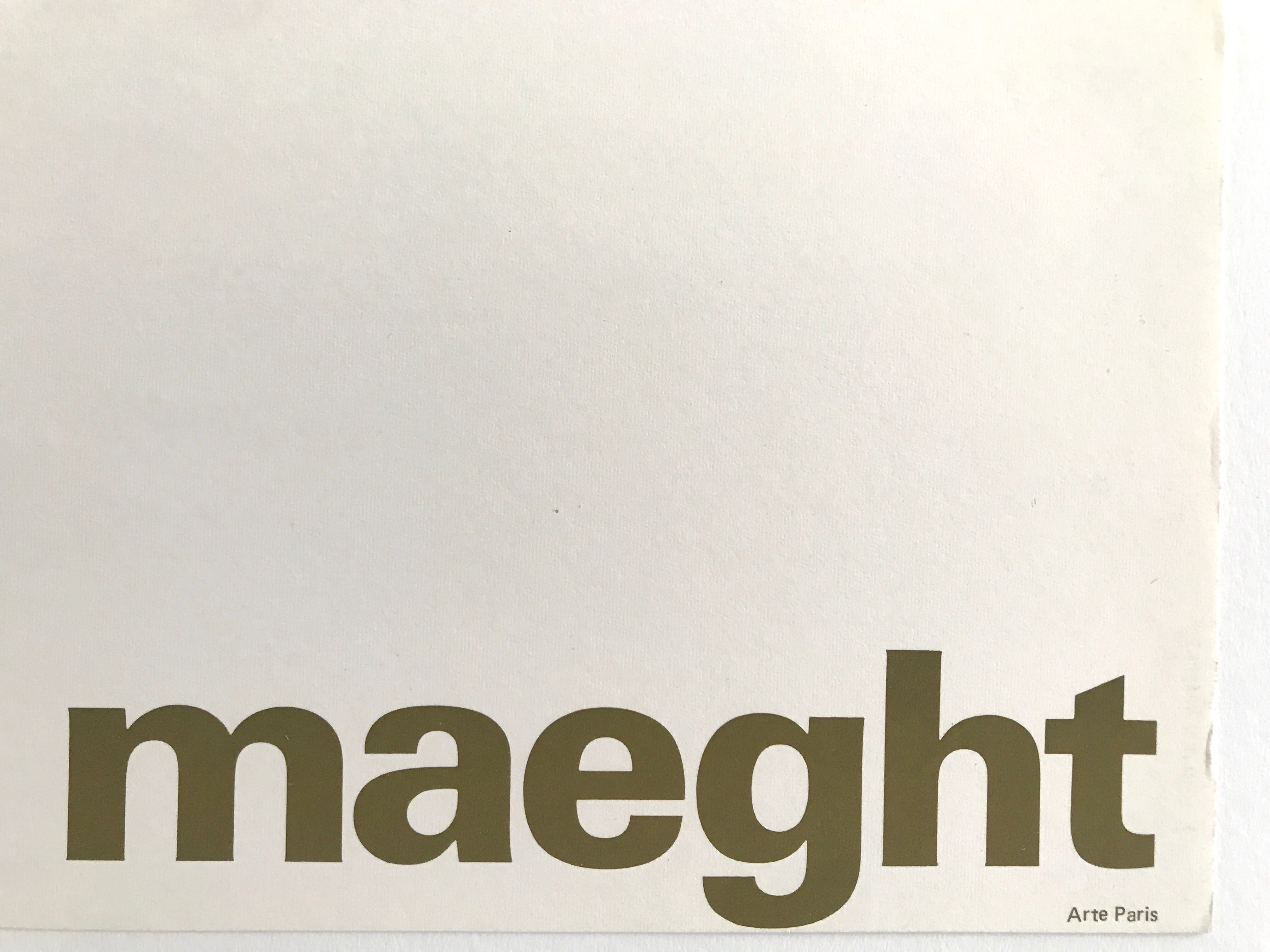 Affiche originale d'Eduardo Chillida, Galerie Maeght, 1973