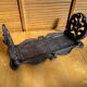 Antique Expandable Bookcase Carved Wood with Floral Motif Vintage #E3