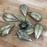 Fleur cendrier laiton