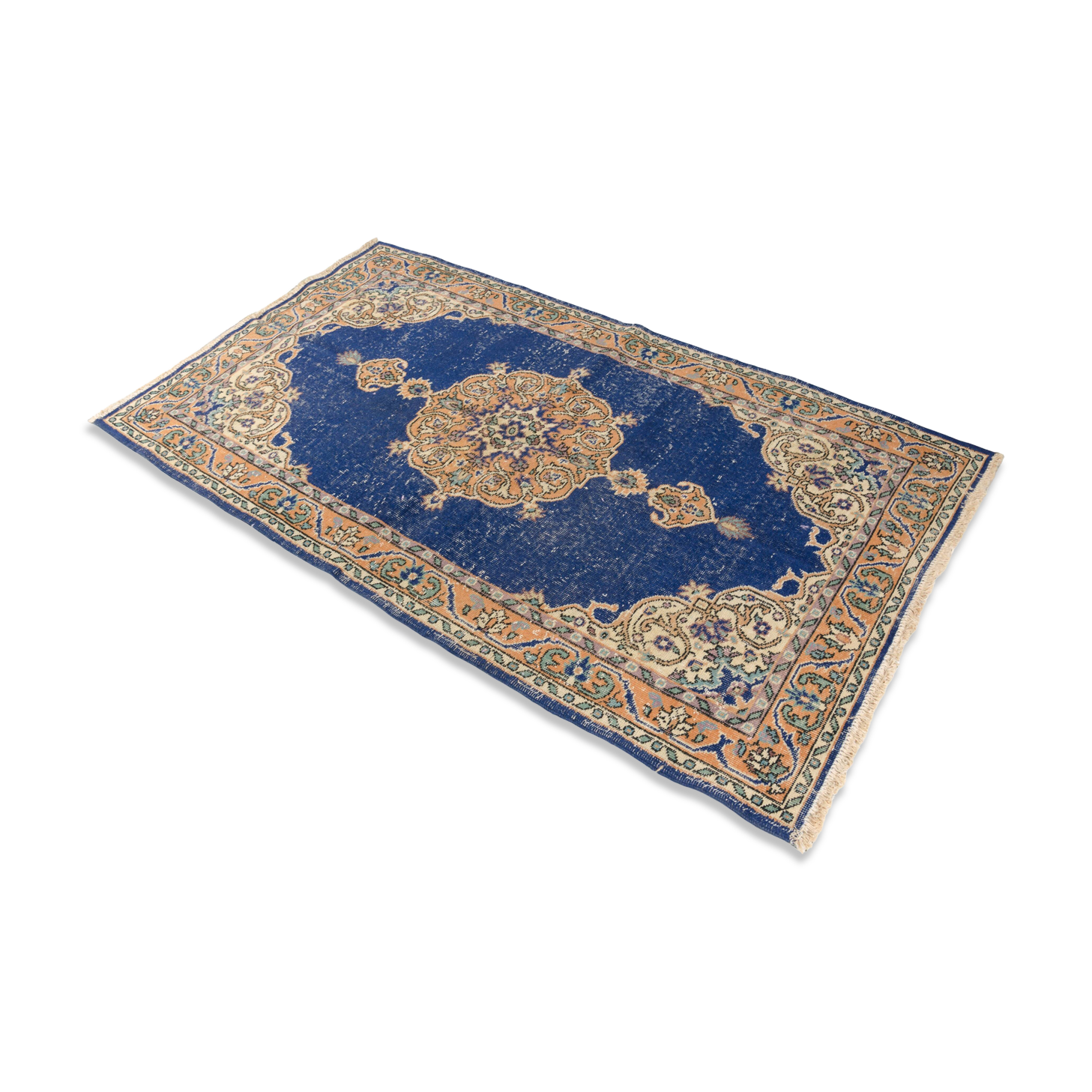 Vintage Turkish Floral Handmade Rug sku-v605
