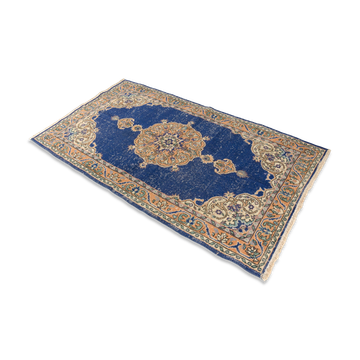 Vintage Turkish Floral Handmade Rug sku-v605