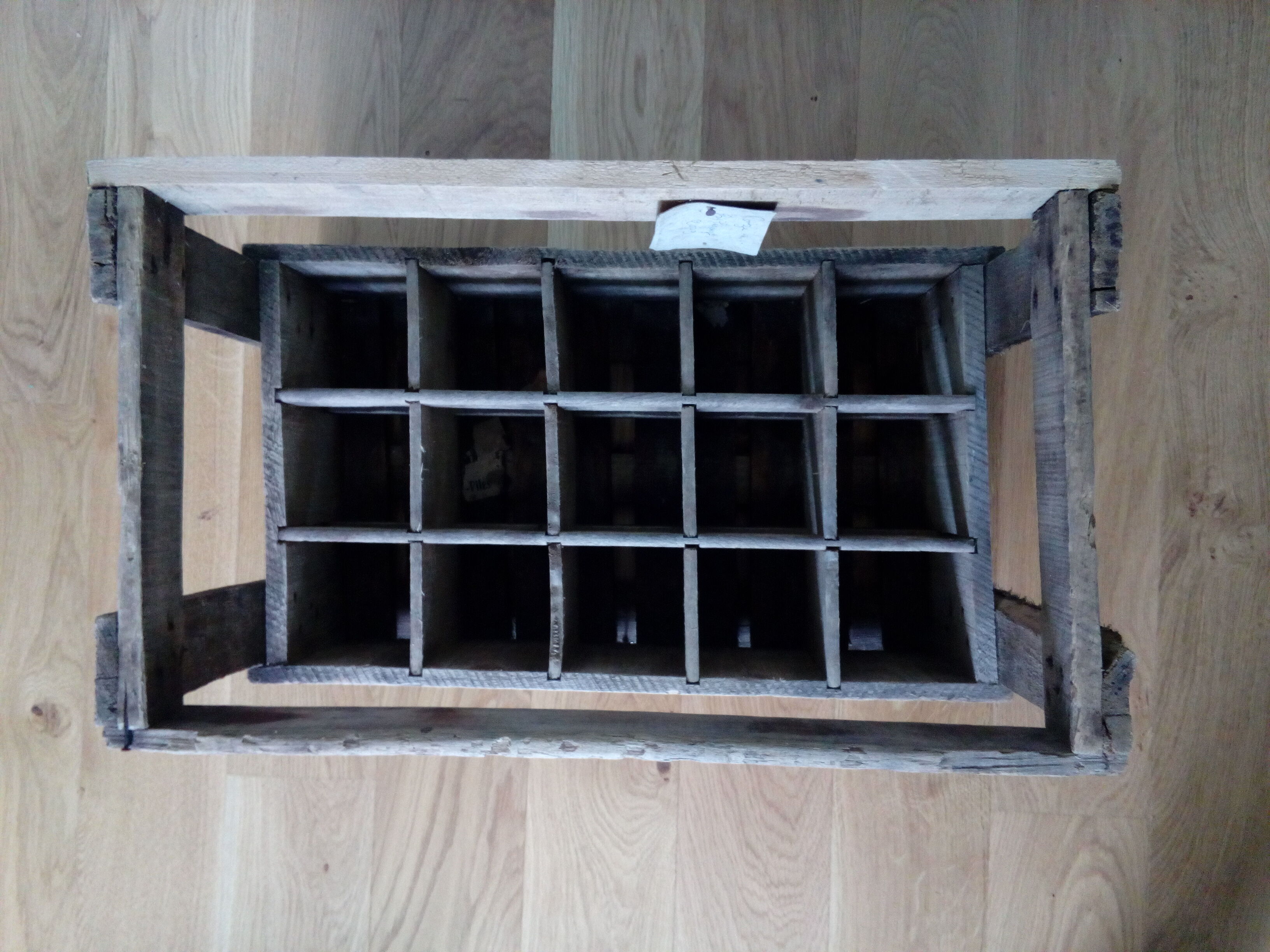 Bottles in wooden box