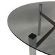 Minimalist vintage coffee table in chrome glass 1970