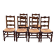 6 country oak straw dining room chairs
