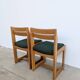 4 brutalist chairs by Maison Regain, vintage in solid elm.