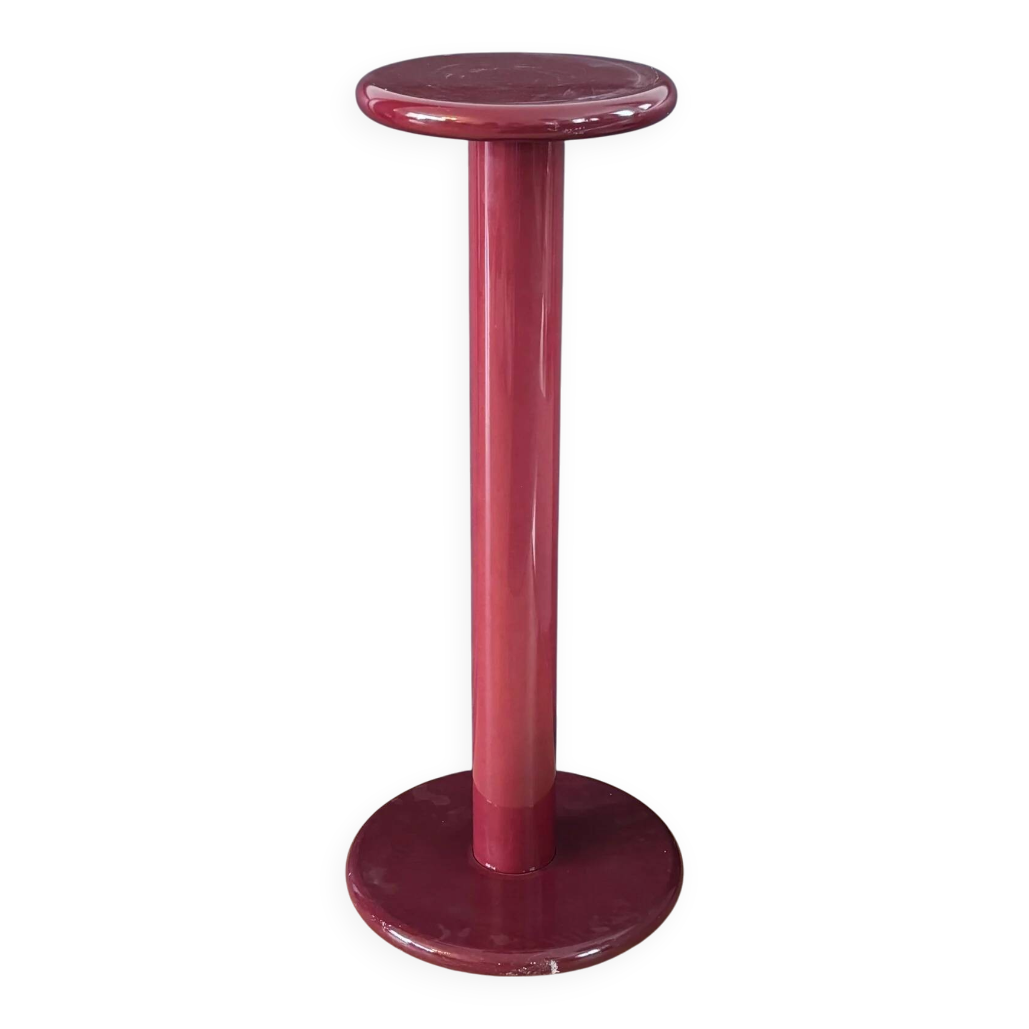 Porte-plante / sellette en plastique bordeaux vintage