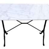 Marble and cast iron bistro table