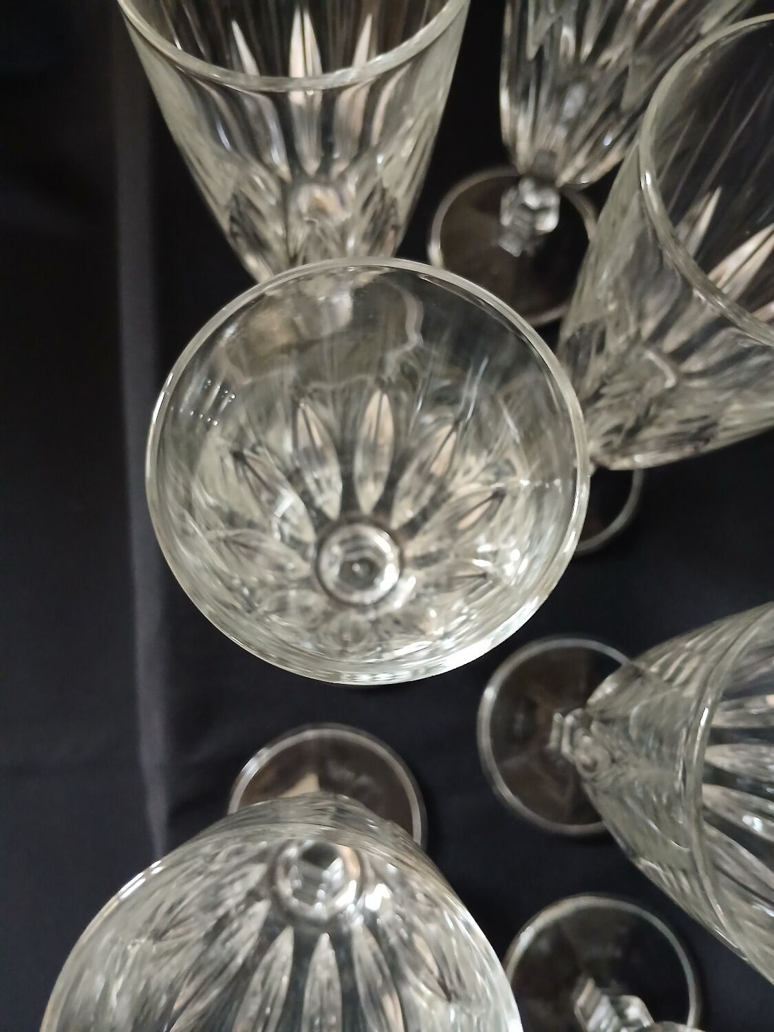 8 antique champagne flutes