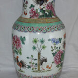 Ancient Chinese vase Rose family early 20th century