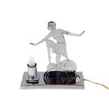Art Déco Charleston Dancer cubist Table Lamp, LW Paris France, circa 1930