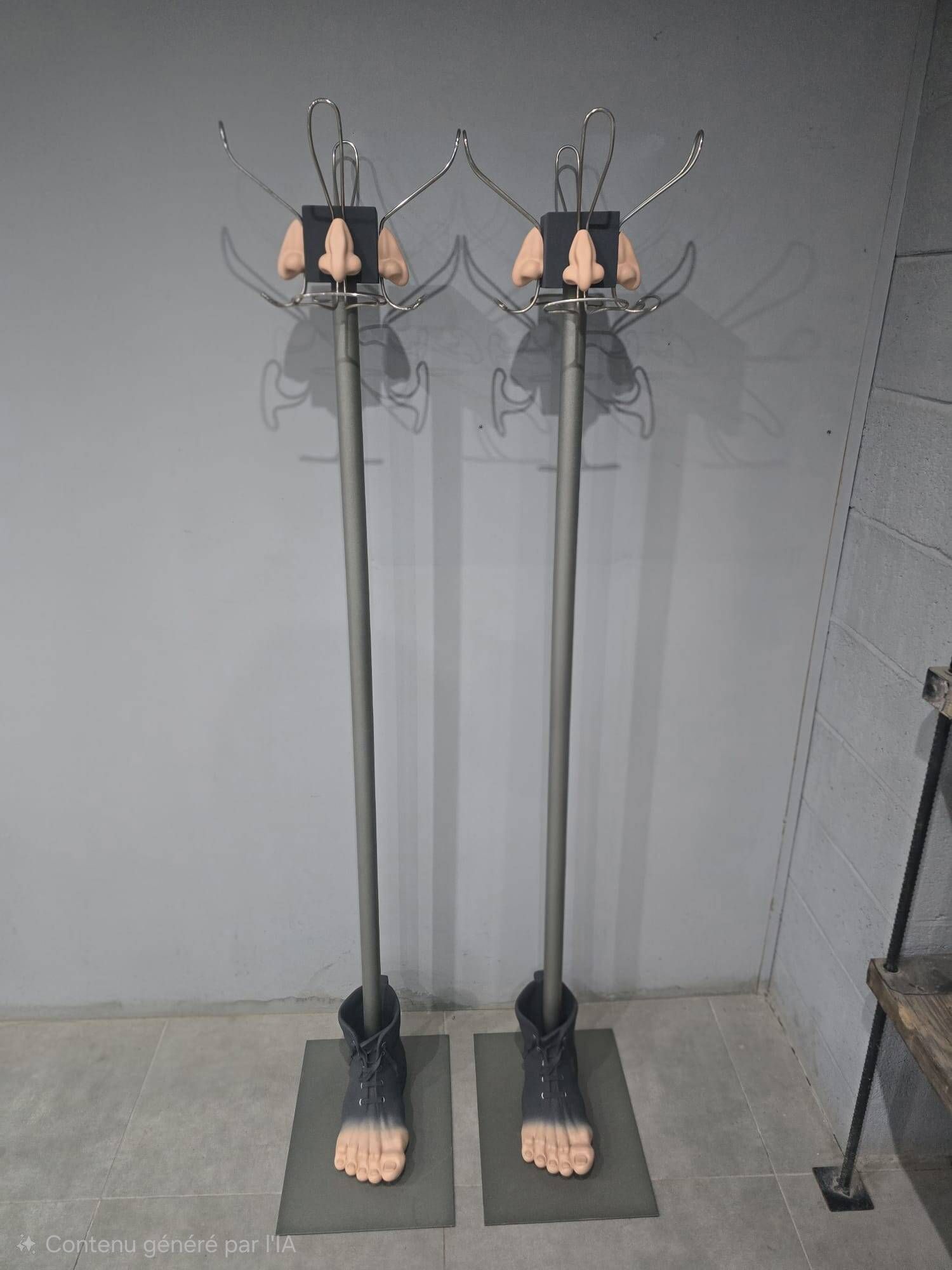 Rare pair of sculptural coat hooks "Homage to Magritte" – Antartidee,