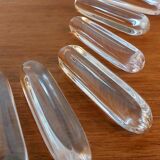 Box 6 crystal knife holders Daum 1960
