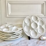 6 Longchamp slurry oyster plates
