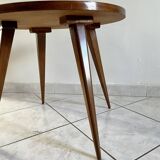 Round coffee table with compass legs 1970