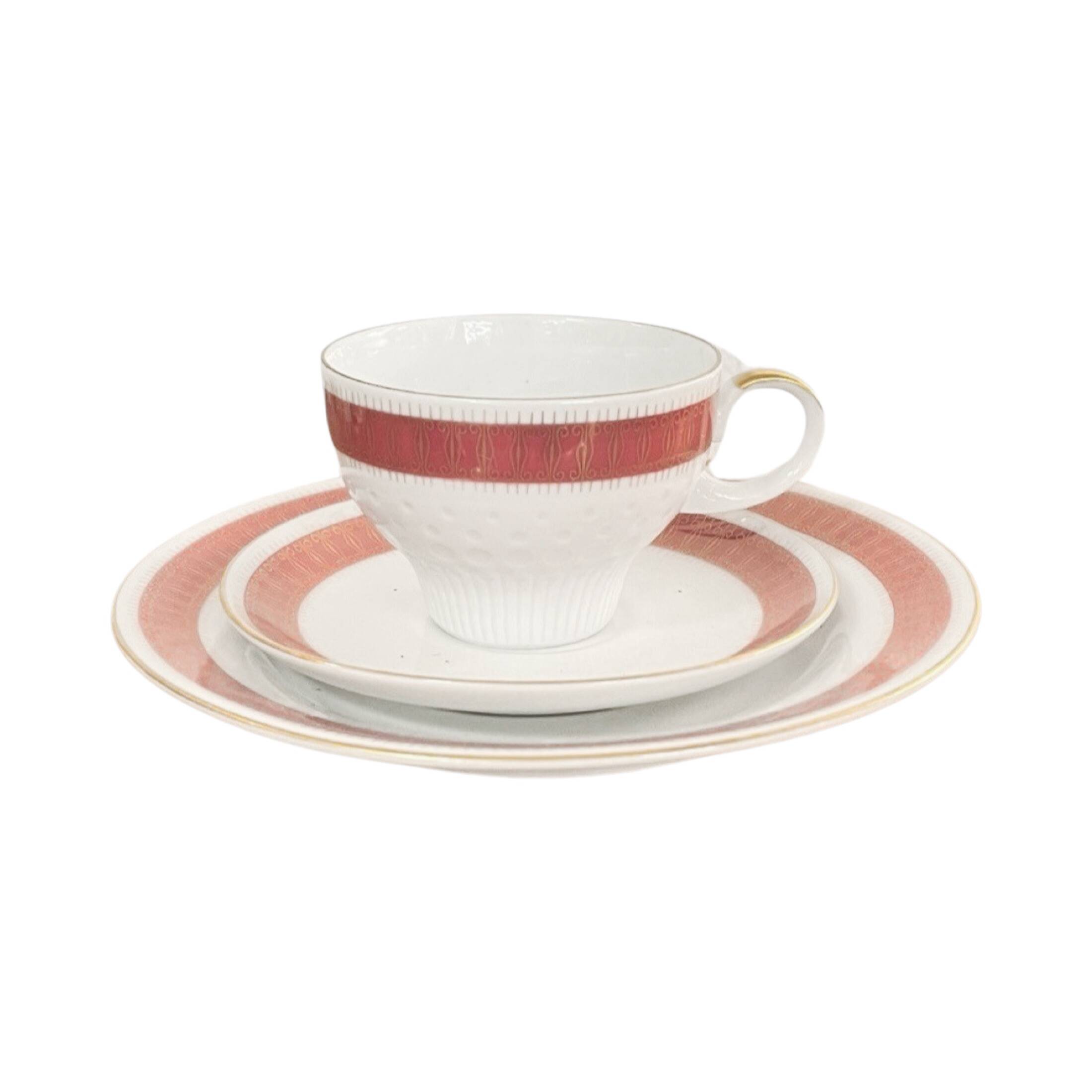 Trio, breakfast set, New Look, Kahla Volkstedt, Germany 1960s.