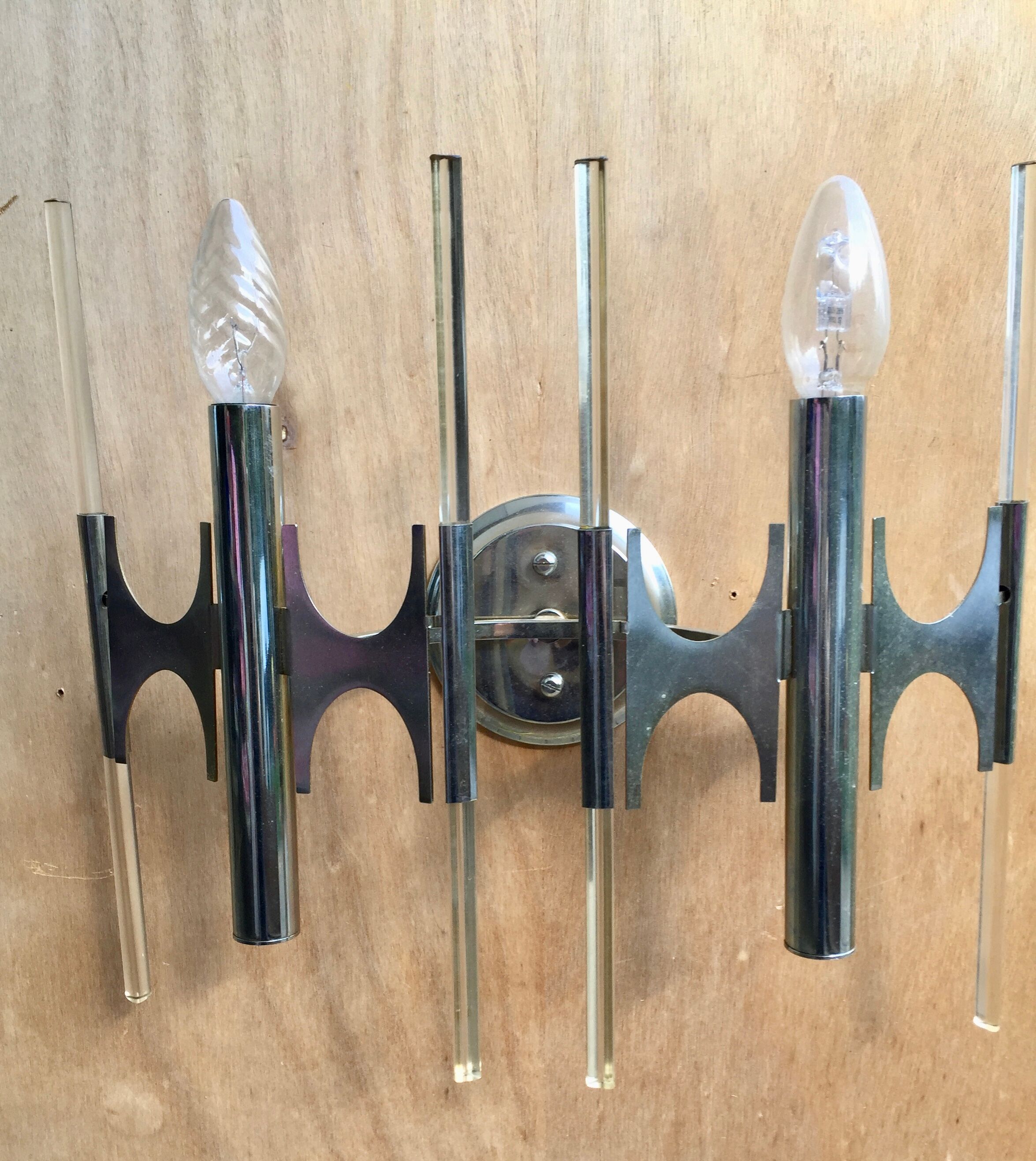 Pair of sconces from Sciolari circa 70
