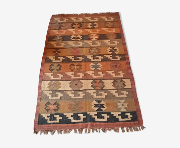 Tapis Kilim en coton et toile de jute 120x190cm