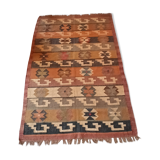 Kilim cotton and burlap carpet - 120x190cm