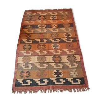 Tapis Kilim en coton et toile de jute 120x190cm