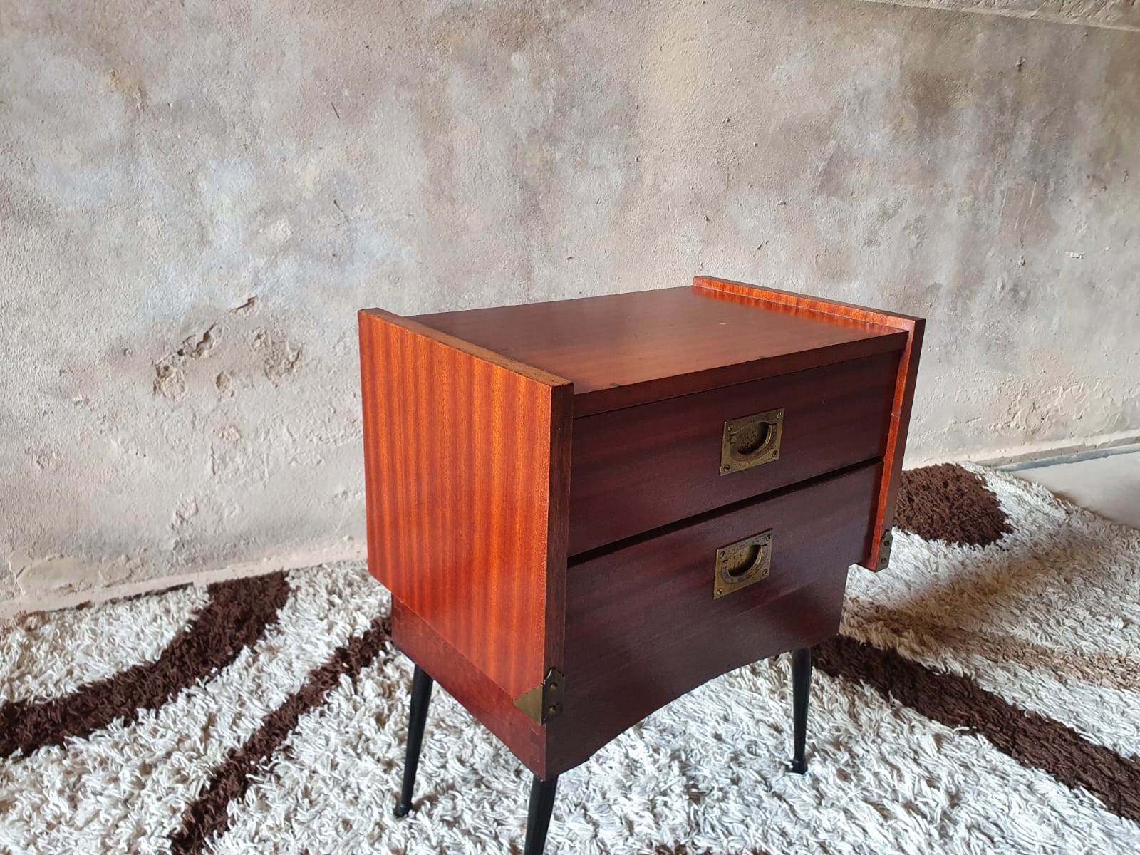 Scandinavian bedside table two drawers