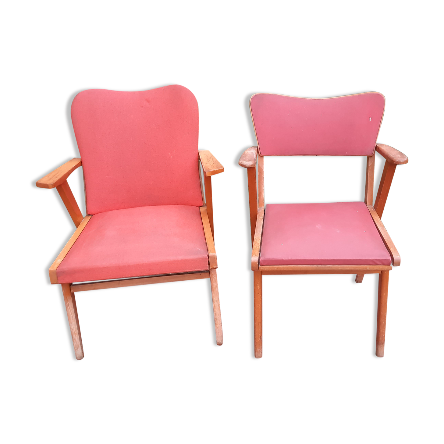 2 mismatched bridge chairs